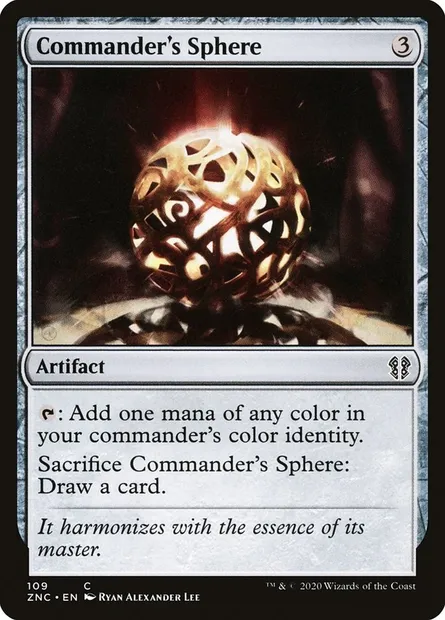 Commander's Sphere, Magic card ZNC 109 — Zendikar Rising Commander set