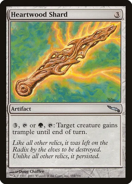 Heartwood Shard, Magic card MRD 184 — Mirrodin set