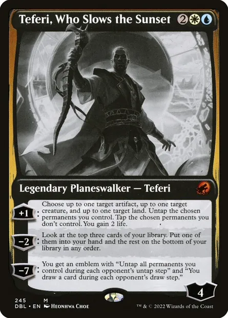 Teferi, Who Slows the Sunset, Magic card DBL 245 — Innistrad: Double Feature set