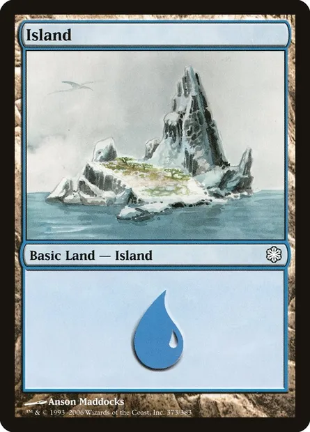 Island, Magic card CST 373 — Coldsnap Theme Decks set
