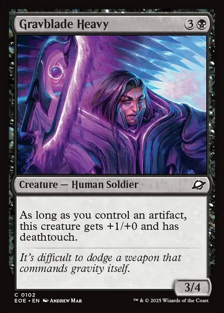 Gravblade Heavy, Magic card EOE 102 — Edge of Eternities set