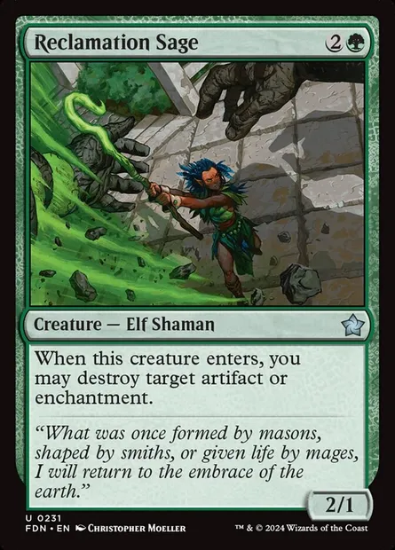 Reclamation Sage, Magic card FDN 231 — Foundations set