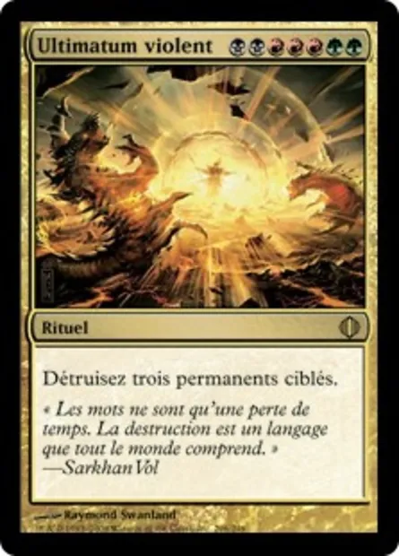 Ultimatum violent, carte Magic ALA 206 — extension Les éclats d'Alara