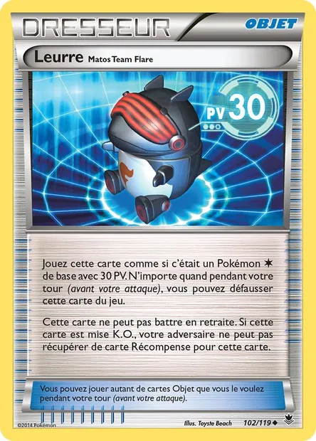 Leurre Matos Team Flare, carte Pokémon PHF 102 — extension Vigueur Spectrale