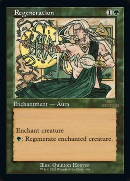 Régénération, carte Magic 30A 506 — extension 30th Anniversary Edition