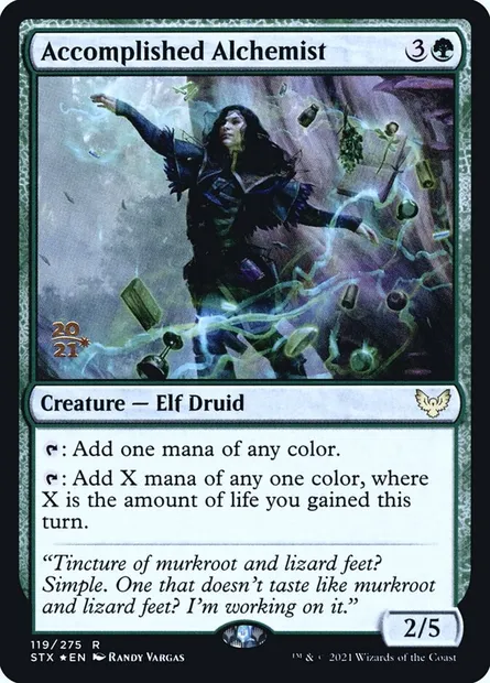 Accomplished Alchemist, Magic card PSTX 119s — Strixhaven: School of Mages Promos set