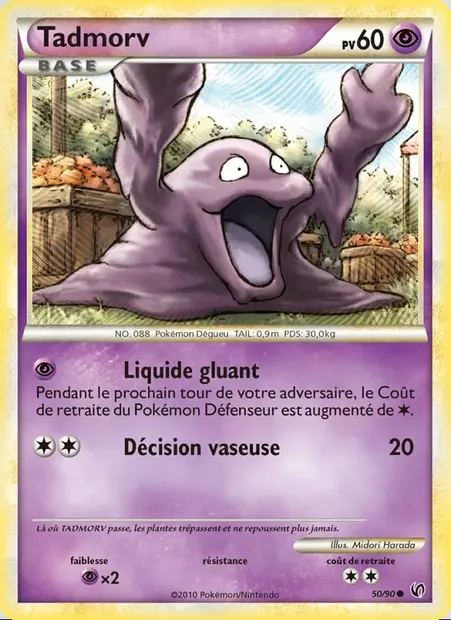 Tadmorv, carte Pokémon UD 50 — extension Indomptable