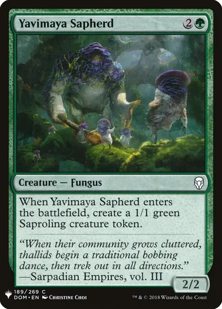 Yavimaya Sapherd, Magic card PLST DOM-189 — The List set