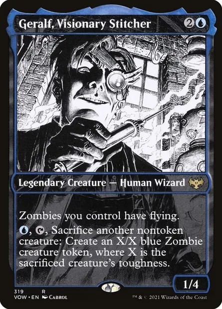 Geralf, Visionary Stitcher, Magic card VOW 319 — Innistrad: Crimson Vow set