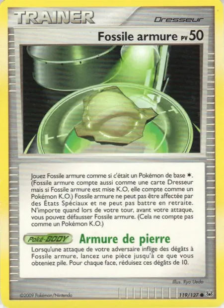 Fossile Armure, carte Pokémon PL 119 — extension Platine