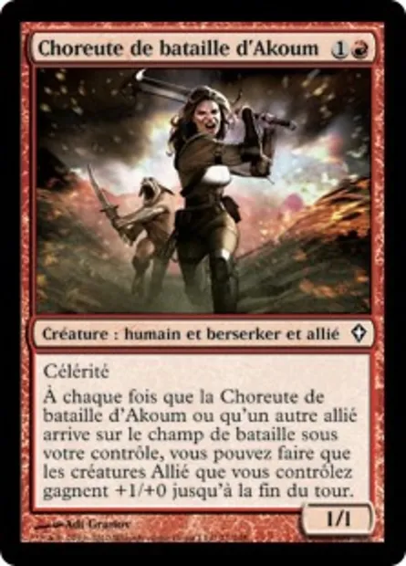 Choreute de bataille d'Akoum, carte Magic WWK 71 — extension Worldwake