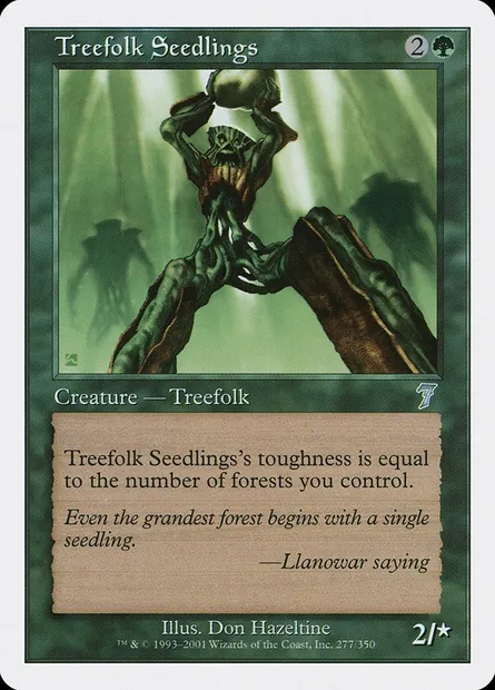 Treefolk Seedlings, Magic card 7ED 277 — Seventh Edition set
