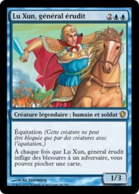 Lu Xun, général érudit, carte Magic C13 49 — extension Commander 2013