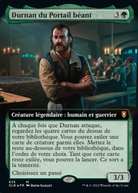 Durnan du Portail béant, carte Magic CLB 635 — extension Commander Légendes : la bataille de la Porte de Baldur