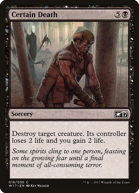 Certain Death, Magic card W17 16 — Welcome Deck 2017 set