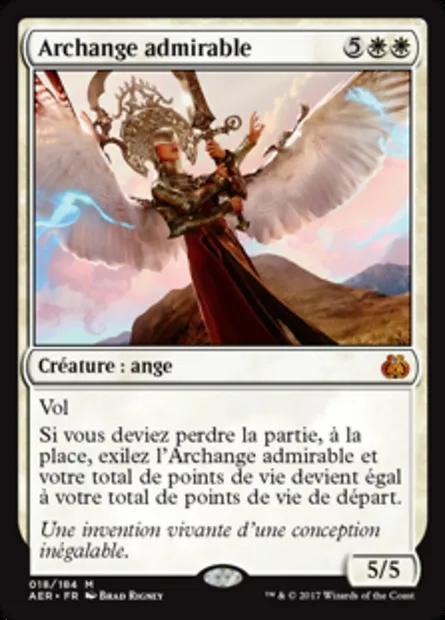 Archange admirable, carte Magic AER 18 — extension La révolte éthérique