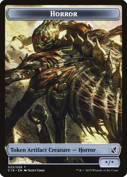 Horror, carte Magic TC19 23 — extension Commander 2019 Tokens