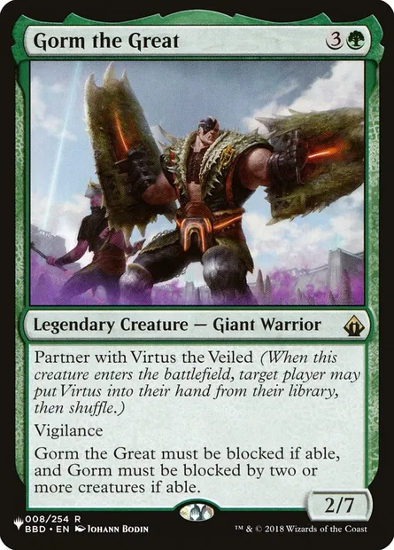 Gorm the Great, carte Magic PLST BBD-8 — extension The List