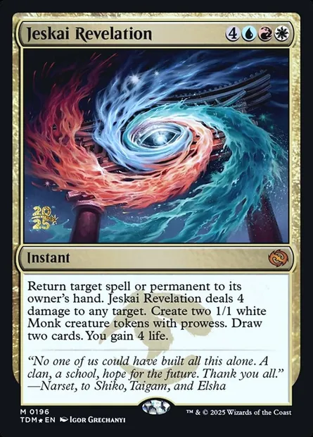 Jeskai Revelation, Magic card PTDM 196s — Tarkir: Dragonstorm Promos set