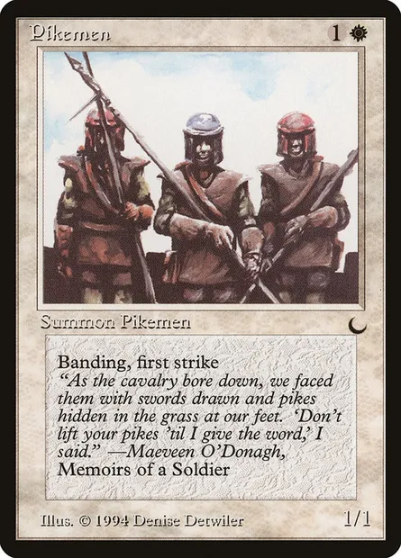 Pikemen, Magic card DRK 15 — The Dark set