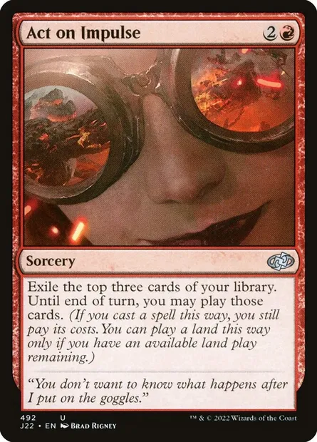 Act on Impulse, Magic card J22 492 — Jumpstart 2022 set