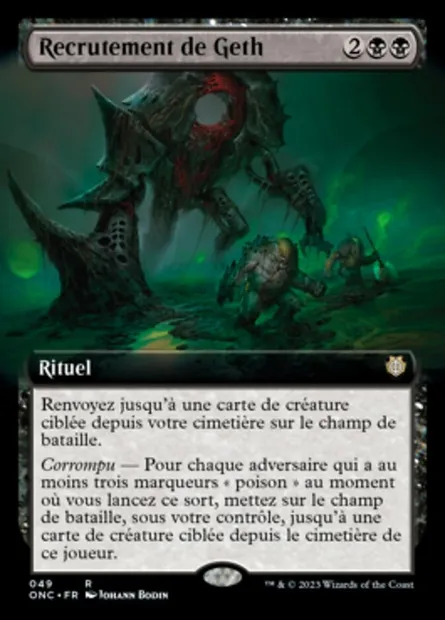 Recrutement de Geth, carte Magic ONC 49 — extension Phyrexia: All Will Be One Commander