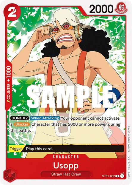 Usopp, carte One Piece ST01-002 — extension Straw Hat Crew