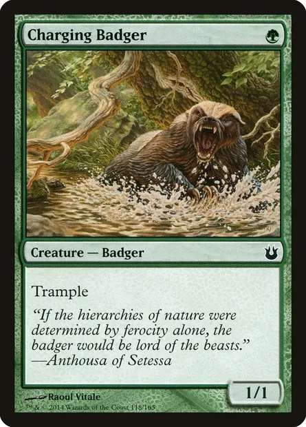 Charging Badger, Magic card BNG 118 — Born of the Gods set