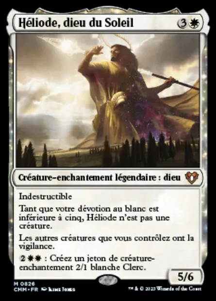 Héliode, dieu du Soleil, carte Magic CMM 826 — extension Commander Masters