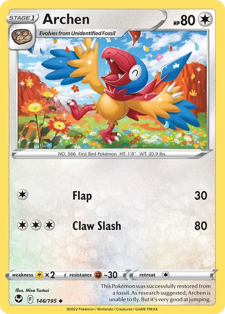 Archen, Pokémon card SIT 146 — Silver Tempest set