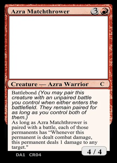 Azra Matchthrower, Magic card UNK CR04a — Unknown Event set