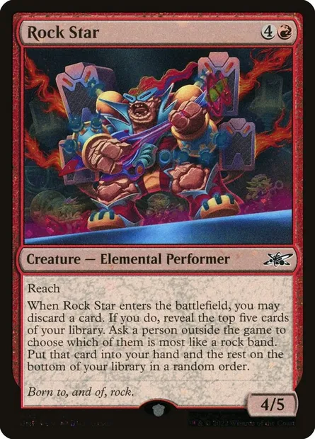 Rock Star, carte Magic UNF 408 — extension Unfinity