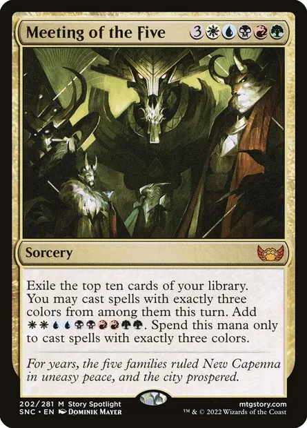 Meeting of the Five, Magic card SNC 202 — Streets of New Capenna set