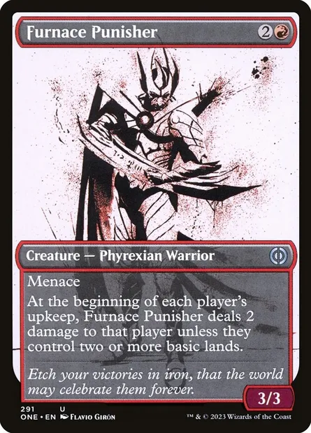 Furnace Punisher, Magic card ONE 291 — Phyrexia: All Will Be One set