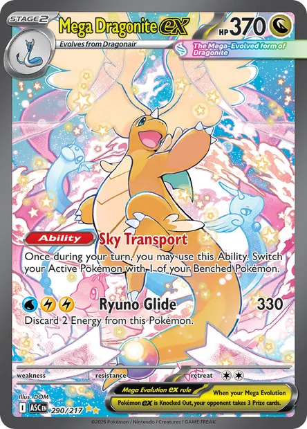 Mega Dragonite ex, Pokémon card ASC 290 — Ascended Heroes set