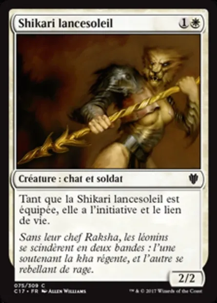 Shikari lancesoleil, carte Magic C17 75 — extension Commander 2017