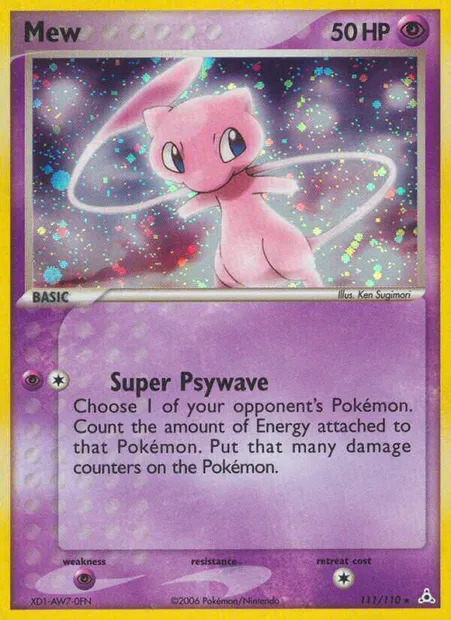 Mew, Pokémon card HP 111 — Holon Phantoms set