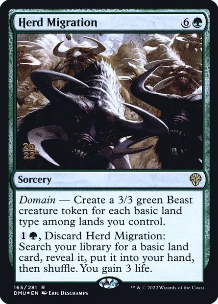 Herd Migration, Magic card PDMU 165s — Dominaria United Promos set