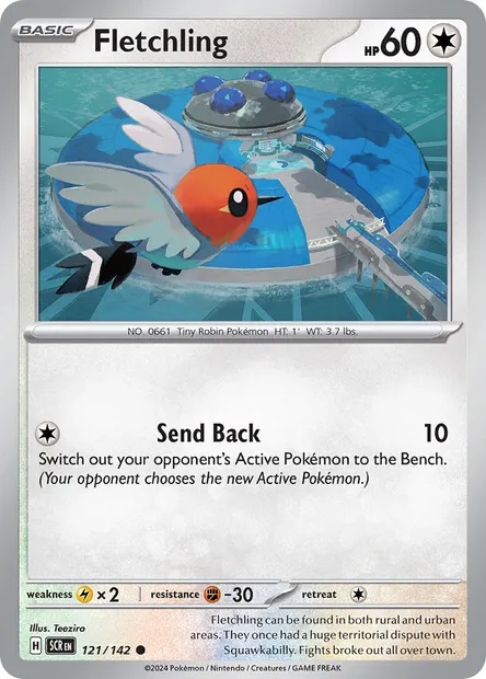 Fletchling, Pokémon card SCR 121 — Stellar Crown set