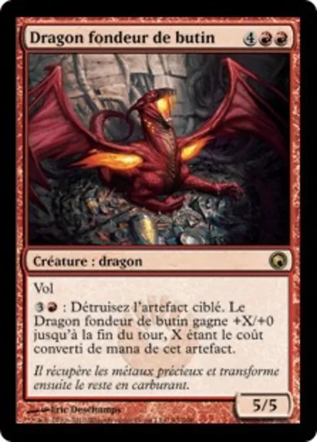 Dragon fondeur de butin, carte Magic SOM 93 — extension Cicatrices de Mirrodin