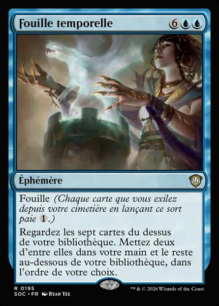 Fouille temporelle, carte Magic SOC 195 — extension Secrets of Strixhaven Commander