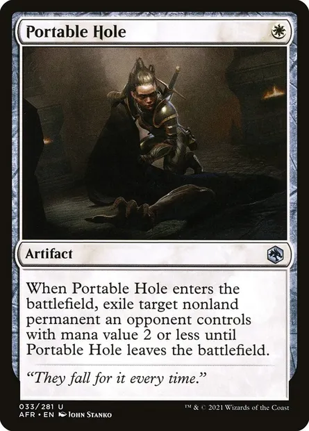 Portable Hole, Magic card AFR 33 — Adventures in the Forgotten Realms set