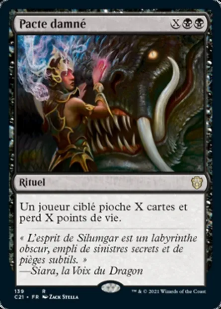 Pacte damné, carte Magic C21 139 — extension Commander 2021