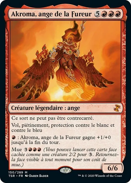 Akroma, ange de la Fureur, carte Magic TSR 150 — extension Spirale Temporelle Remastered