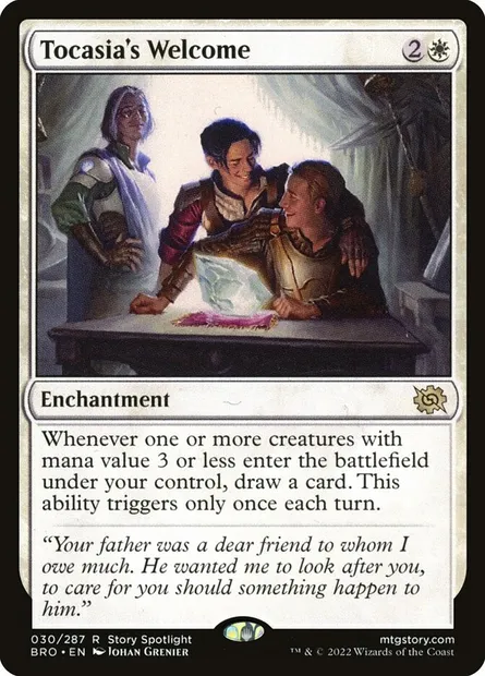 Tocasia's Welcome, Magic card BRO 30 — The Brothers' War set