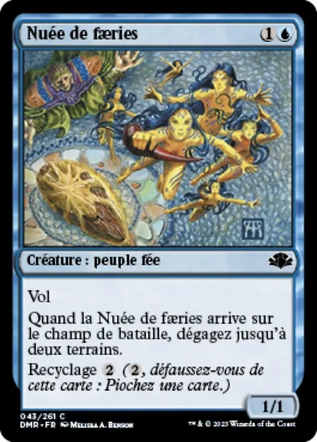 Nuée de faeries, carte Magic DMR 43 — extension Dominaria Remastered