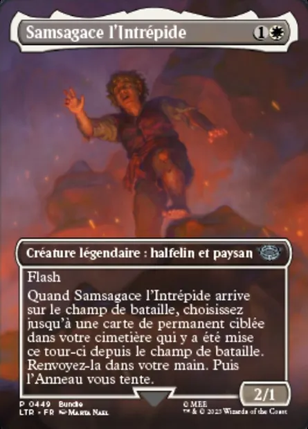 Samsagace l'Intrépide, carte Magic LTR 449 — extension Le Seigneur des Anneaux : chroniques de la Terre du Milieu