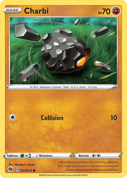 Charbi, carte Pokémon CPA 31 — extension La Voie du Maître