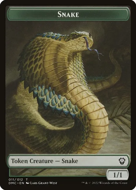 Snake, carte Magic TDMC 11 — extension Dominaria United Commander Tokens