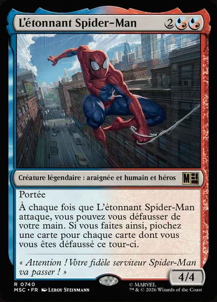L'étonnant Spider-Man, carte Magic MSC 740 — extension Marvel Super Heroes Commander